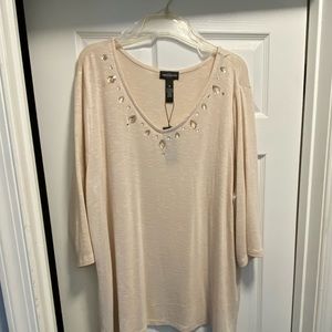 Karen Brooks 3X Tan 3/4 sleeve.